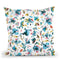 Watercolor Floral Hibiscus Gold Blue Throw Pillow By Ninola Design