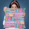 Watercolor Linear Yoga Meditation Pink Throw Pillow By Ninola Design