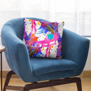 Watercolor Painting Splashes Pink Throw Pillow By Ninola Design