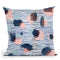 Watercolor Stains Stripes Navy Throw Pillow By Ninola Design