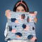 Watercolor Stains Stripes Navy Throw Pillow By Ninola Design