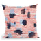 Watercolor Stains Stripes Red Throw Pillow By Ninola Design