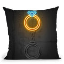 Diamond Ring Throw Pillow By Octavian Mielu