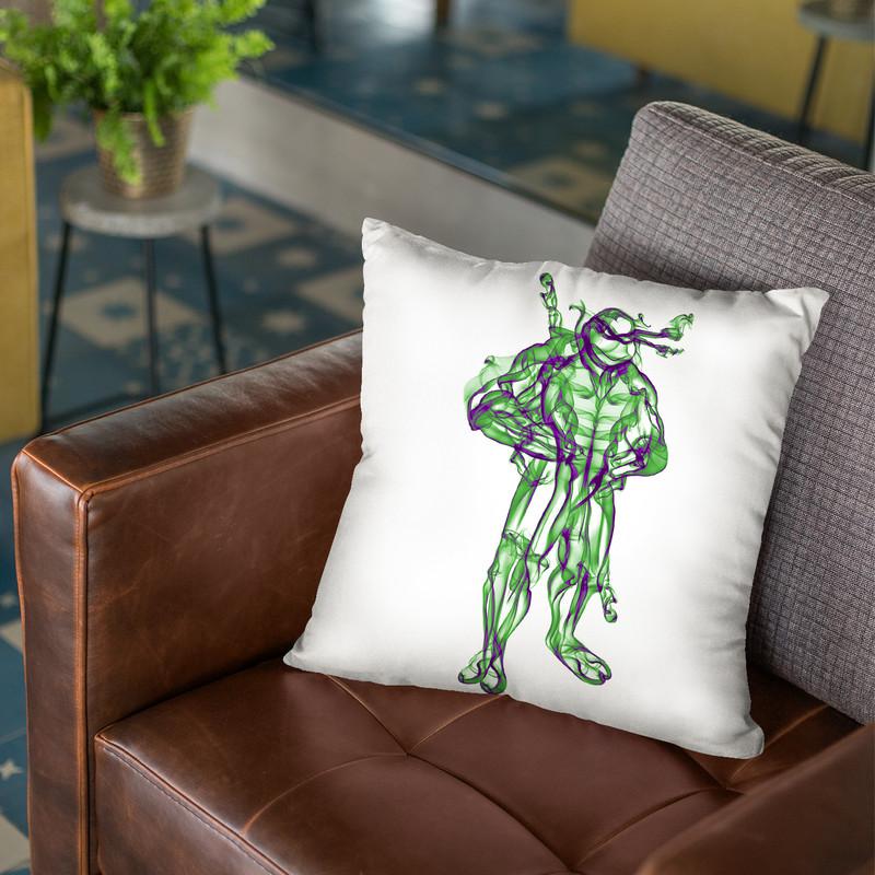 Turtle Donatello Throw Pillow By Octavian Mielu
