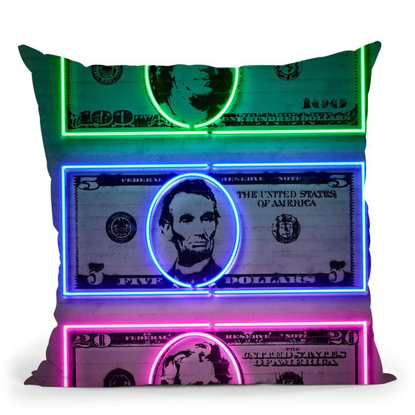 Dollars Throw Pillow By Octavian Mielu