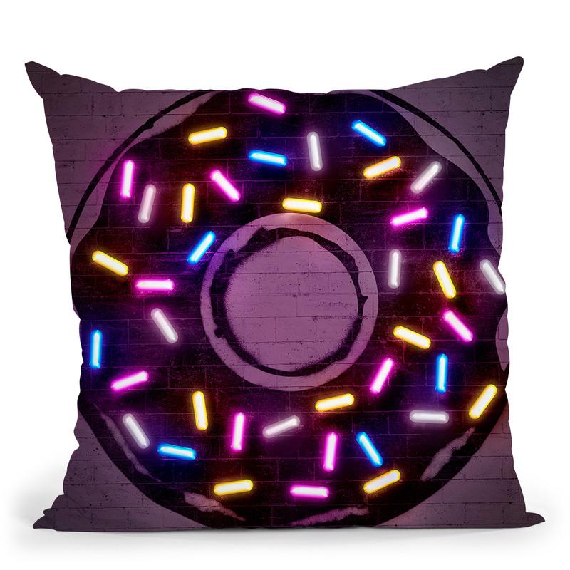 Donut Throw Pillow By Octavian Mielu