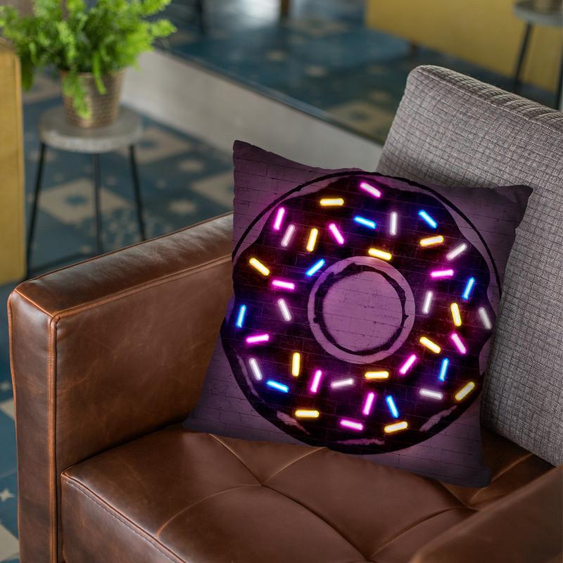 Donut Throw Pillow By Octavian Mielu