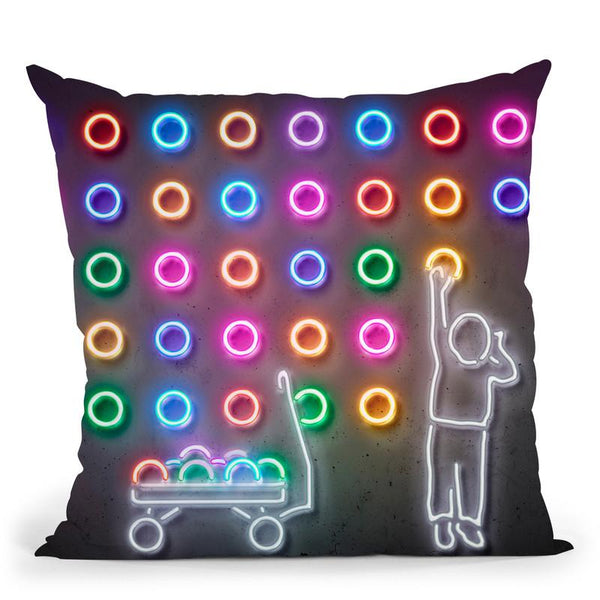 Dots Throw Pillow By Octavian Mielu