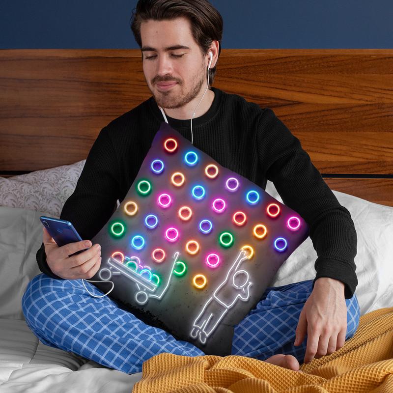Dots Throw Pillow By Octavian Mielu