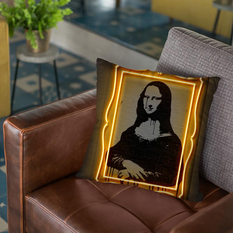 Mona Lisa Throw Pillow By Octavian Mielu
