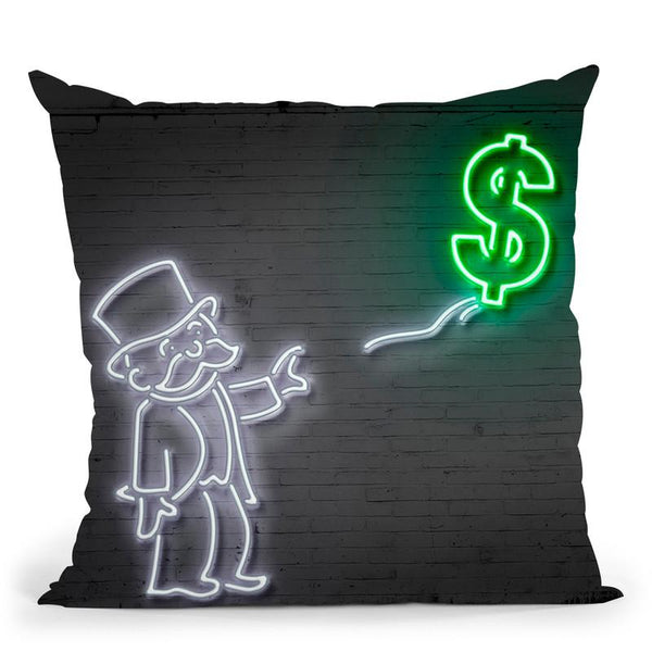 Money Balloon Throw Pillow By Octavian Mielu