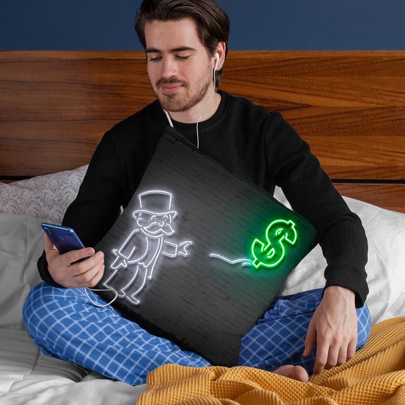 Money Balloon Throw Pillow By Octavian Mielu