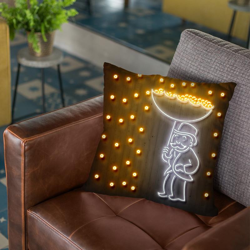 Money Rain Throw Pillow By Octavian Mielu