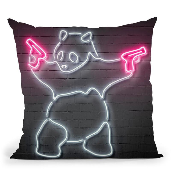 Panda Throw Pillow By Octavian Mielu