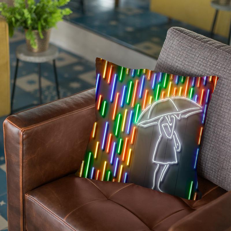 Rain Throw Pillow By Octavian Mielu