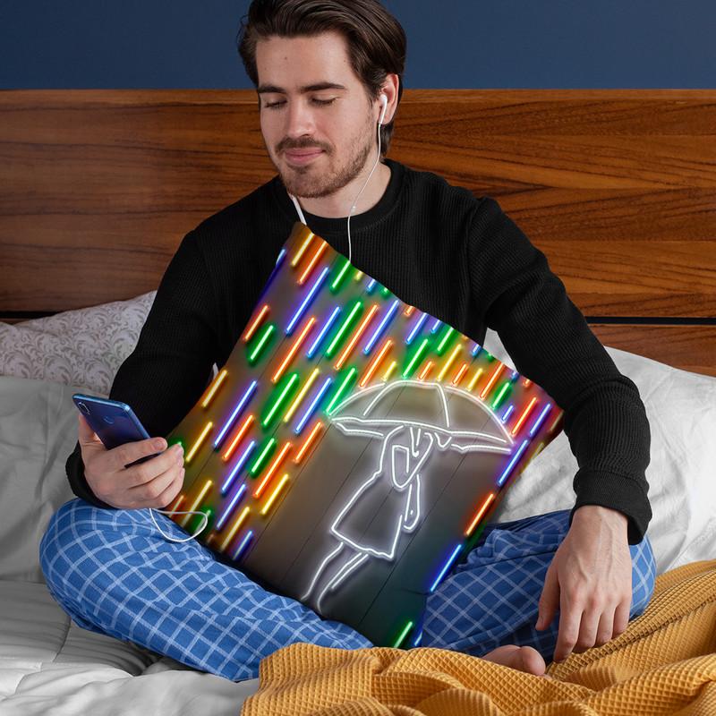 Rain Throw Pillow By Octavian Mielu