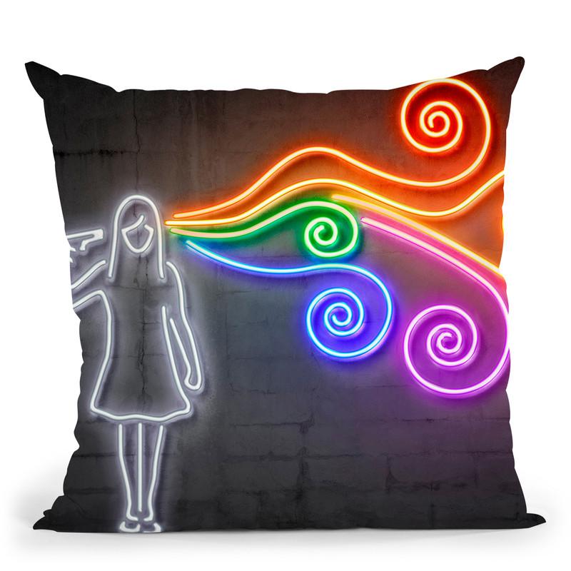 The Dark Side Of The Mind Throw Pillow By Octavian Mielu