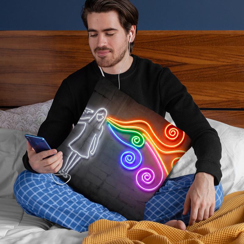The Dark Side Of The Mind Throw Pillow By Octavian Mielu