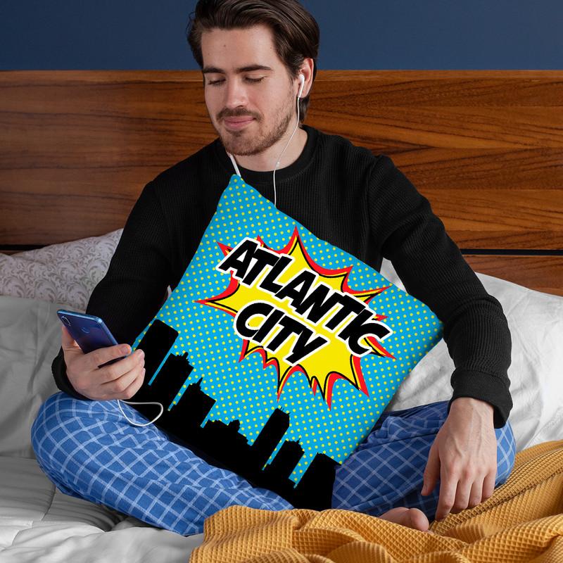 Atlantic City Throw Pillow By Octavian Mielu