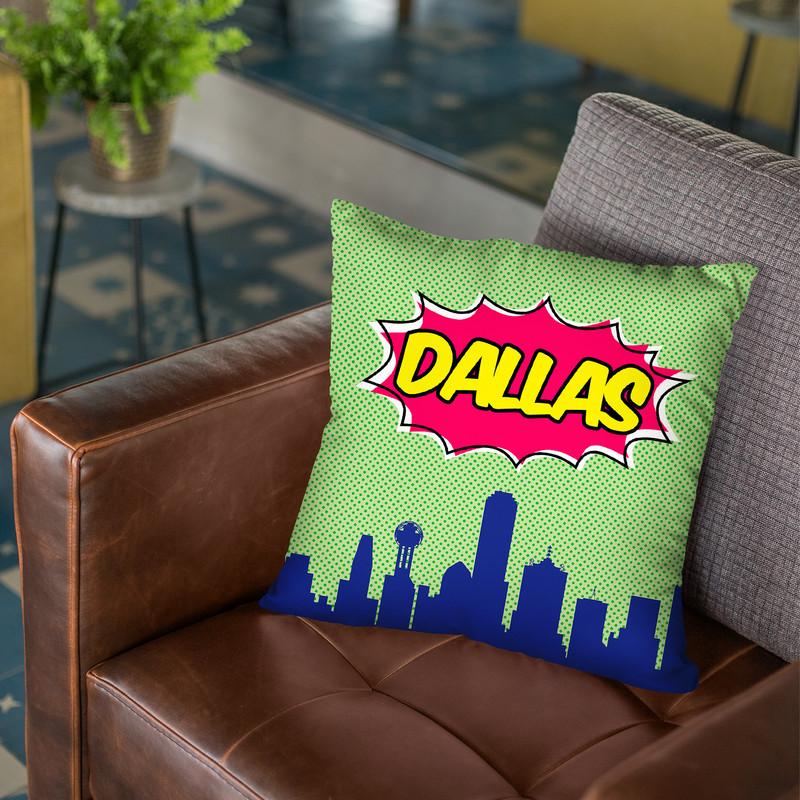 Dallas Throw Pillow By Octavian Mielu