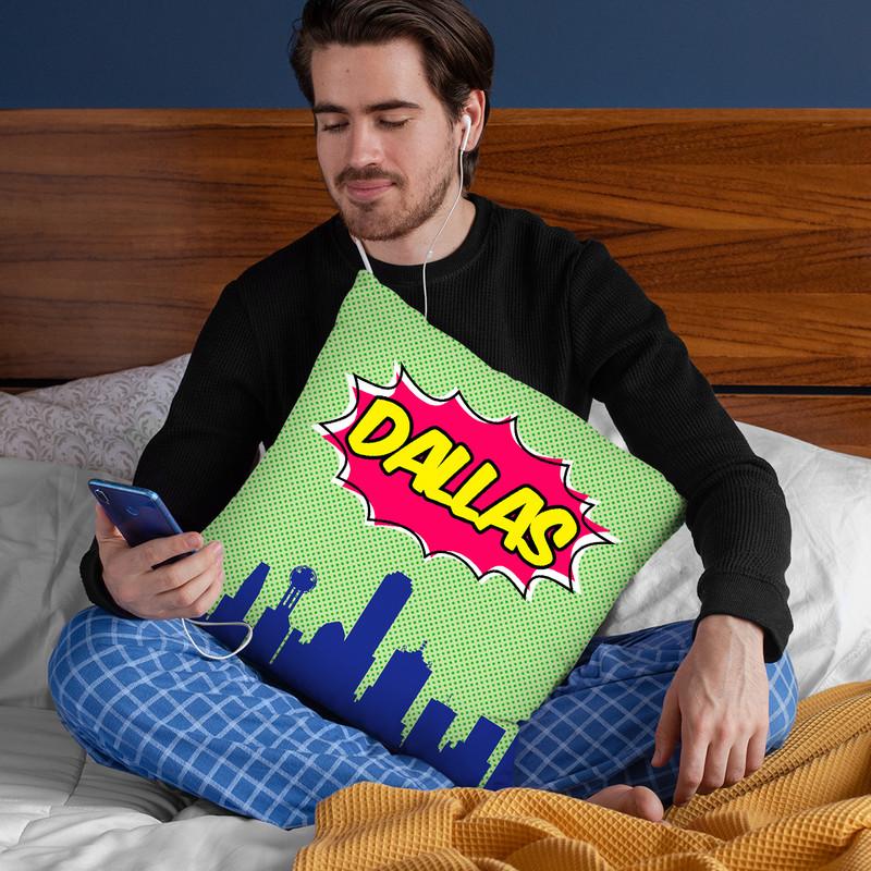 Dallas Throw Pillow By Octavian Mielu