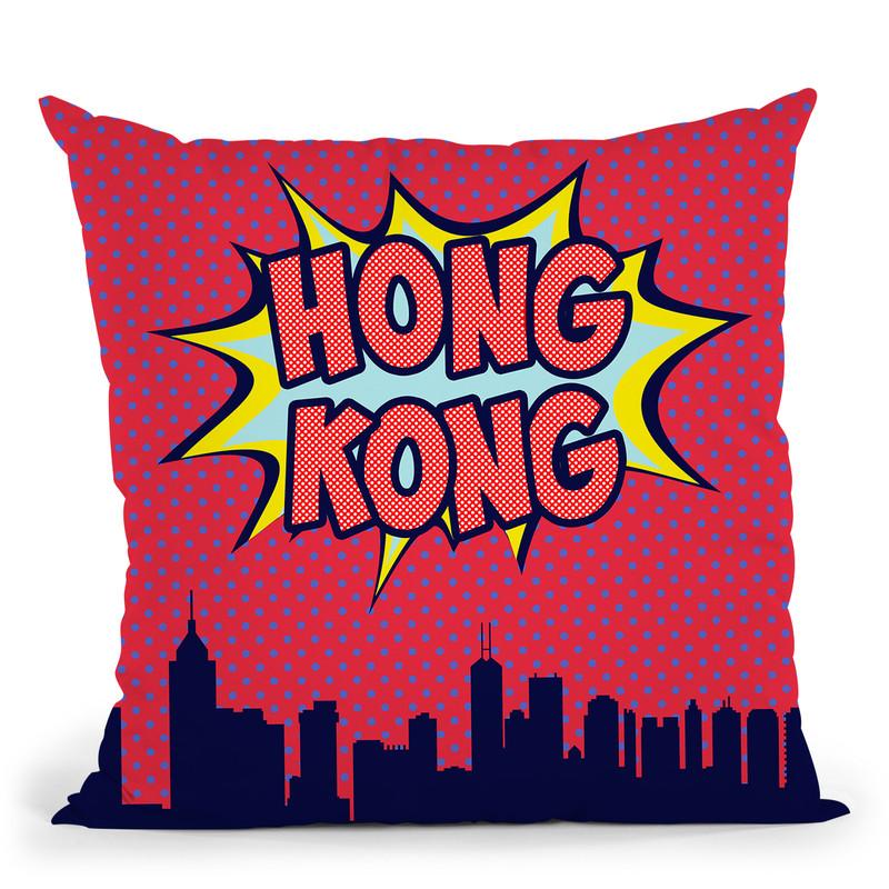 Hong Kong Throw Pillow By Octavian Mielu