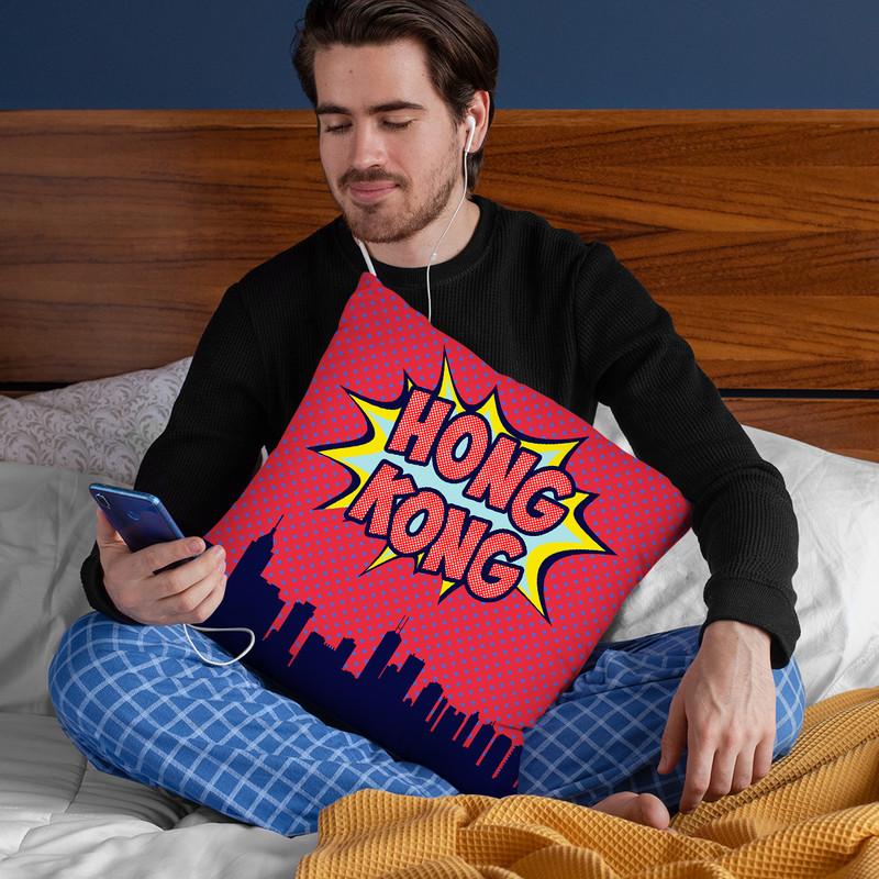 Hong Kong Throw Pillow By Octavian Mielu