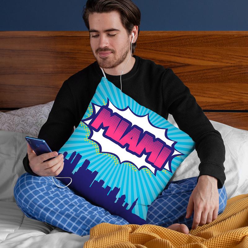 Miami Throw Pillow By Octavian Mielu
