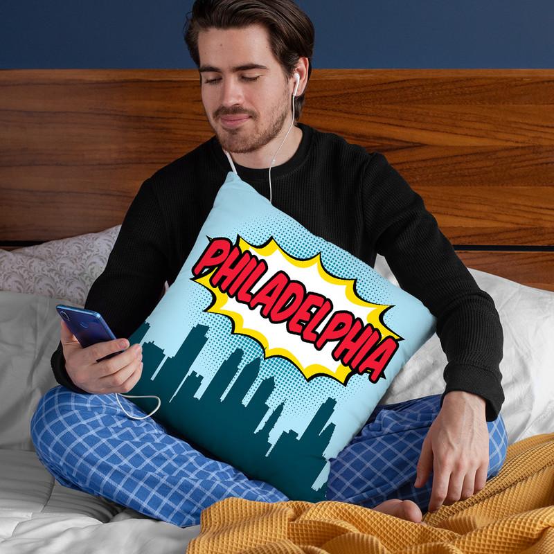 Philadelphia Throw Pillow By Octavian Mielu