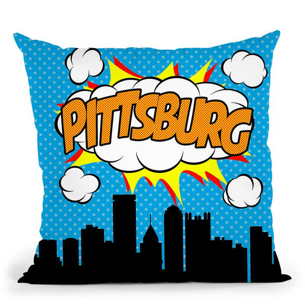 Pittsburg Throw Pillow By Octavian Mielu