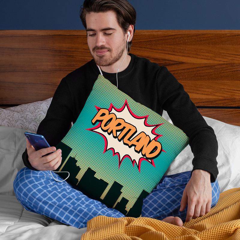 Portland Throw Pillow By Octavian Mielu