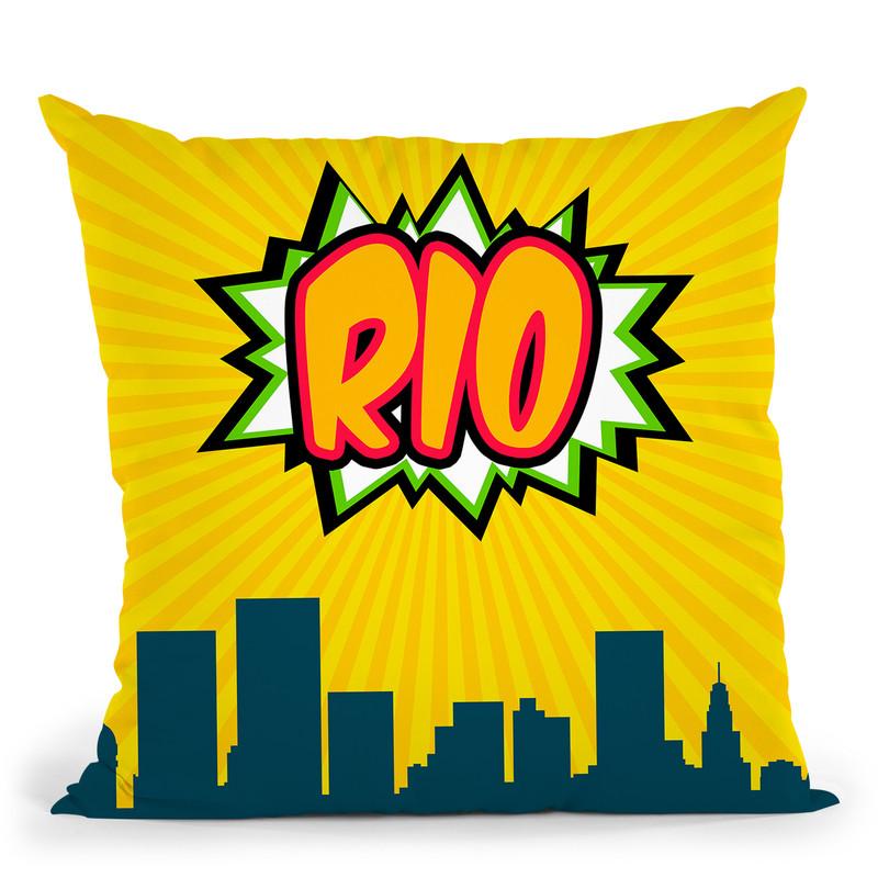 Rio Throw Pillow By Octavian Mielu