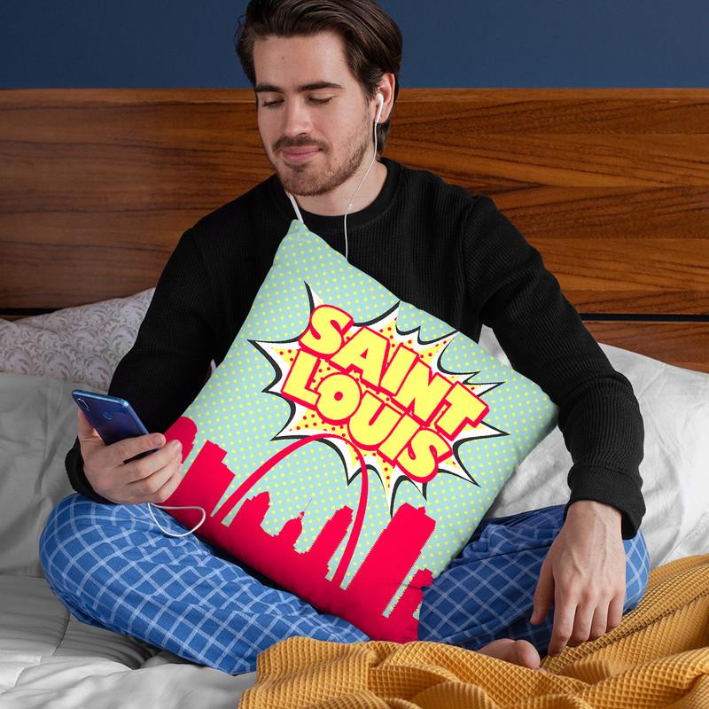 Saint Louis Throw Pillow By Octavian Mielu