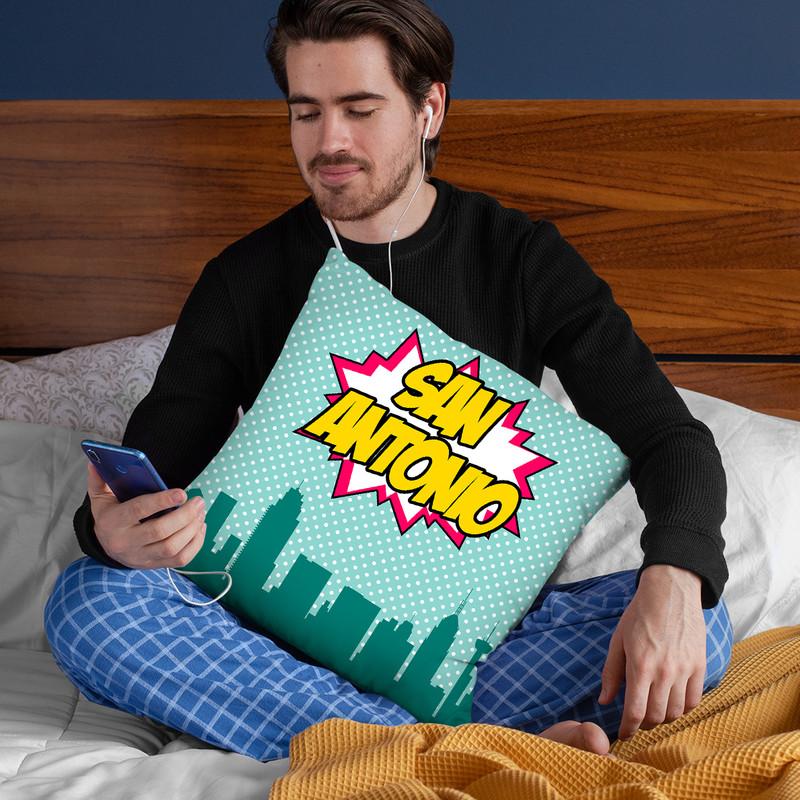 San Antonio Throw Pillow By Octavian Mielu