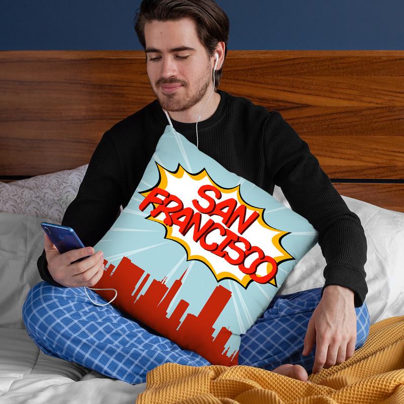 San Francisco Throw Pillow By Octavian Mielu