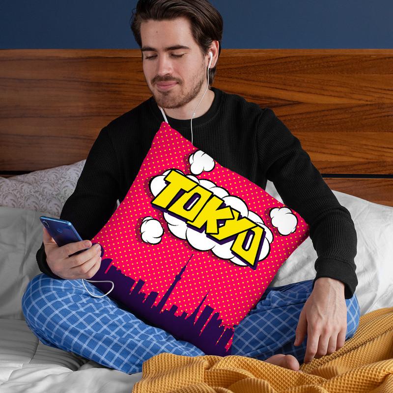 Tokyo Throw Pillow By Octavian Mielu