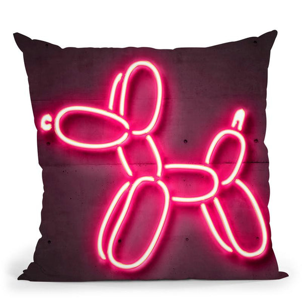 Baloon Dog Throw Pillow By Octavian Mielu