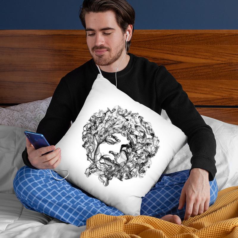 Jimi Throw Pillow By Octavian Mielu