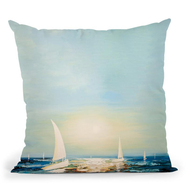Clear Water Throw Pillow By Osnat Tzadok