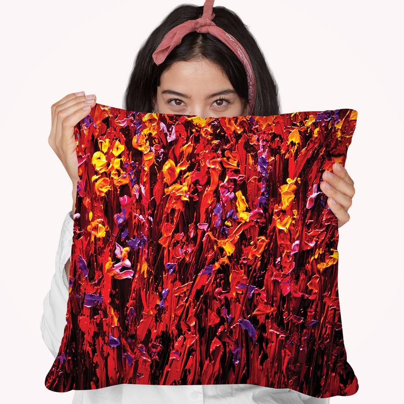 Field Of Happiness Throw Pillow By Osnat Tzadok