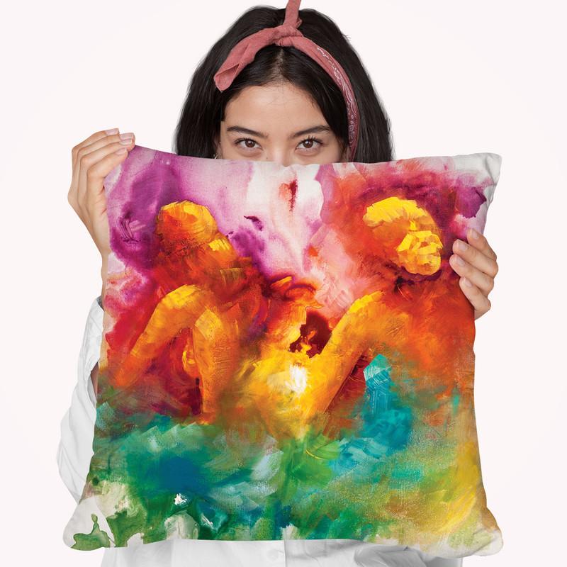 Friendship Throw Pillow By Osnat Tzadok