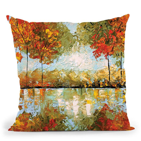 Indian Summer Throw Pillow By Osnat Tzadok