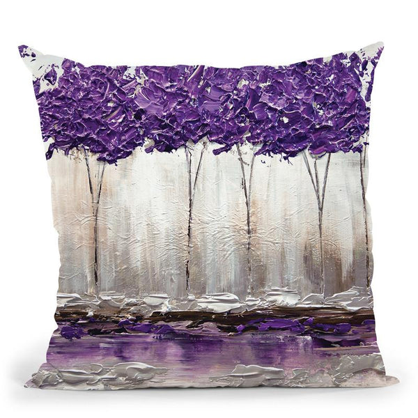 Purple Summer Throw Pillow By Osnat Tzadok