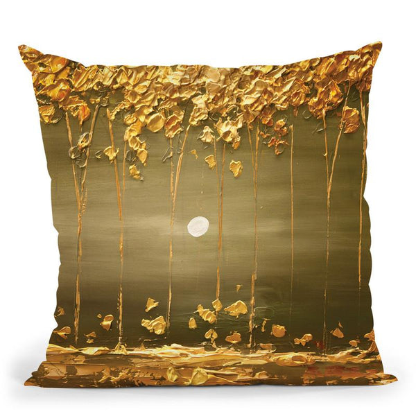 The Golden Forest2 Throw Pillow By Osnat Tzadok