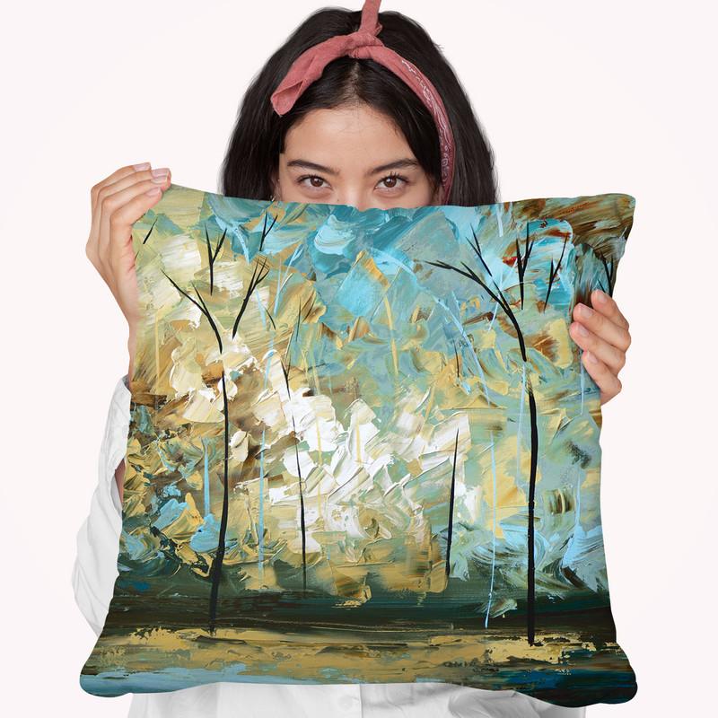 Walk With Me Throw Pillow By Osnat Tzadok