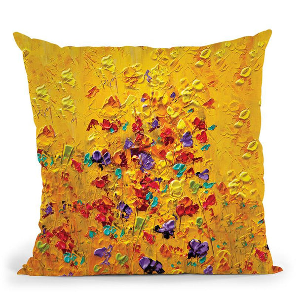Yellow Throw Pillow By Osnat Tzadok
