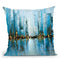 Blue Rise Throw Pillow By Osnat Tzadok