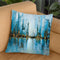 Blue Rise Throw Pillow By Osnat Tzadok