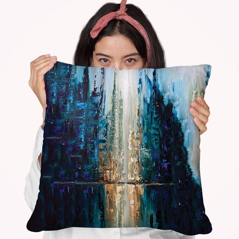City Of Angels Throw Pillow By Osnat Tzadok