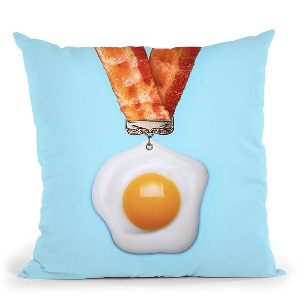 Egg Medal Throw Pillow By Paul Fuentes